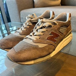 New Balance 998 Gray / Tan leather rare 9.5